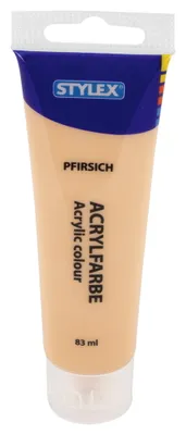 Obrázek produktu pro Stylex akrylová barva 83 ml tuba broskvová matná pastelová umělecká barva