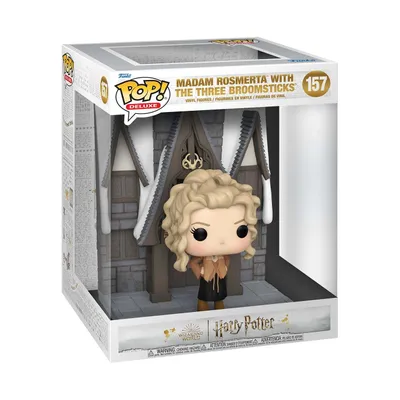 A Funko Pop! Deluxe figure of Madam Rosmerta with The Three Broomsticks from Harry Potter, displayed in its packaging.