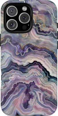 Produktbild von Geodenmuster in Lila und Blau – Hülle Kompatibel mit iPhone 16 Pro Max