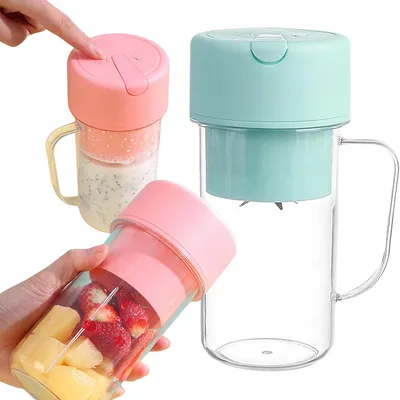 Obrázek produktu pro 420 ml přenosný skleněný mixér, USB dobíjecí elektrický mixér, 15 000 až 22 000 otáček za minutu - BLENDZY Green