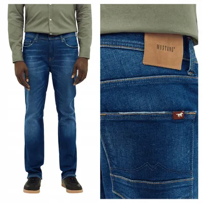 Zdjęcie produktu dla Mustang | Spodnie jeansowe męskie Vegas Slim, kolor niebieski, rozmiar 31x32