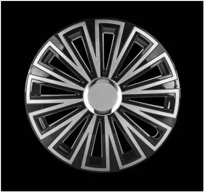 Produktbild von 15" Zoll Radkappen Schwarz Silber Radzierblenden Radblenden SUNSET 15 CZ-SR LEOPLAST