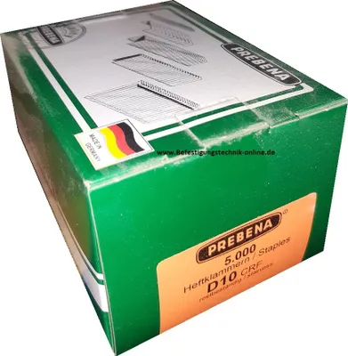 Produktbild von Prebena Klammern D 10mm rostfrei Polsterklammer 1GP-D16 Tjep PG-50 BeA 95 5M KL-10