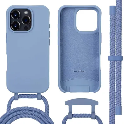 Immagine prodotto di Cover posteriore imoshion Color con catena rimovibile per cellulare e MagSafe iPhone 16 Pro - Ash Blue