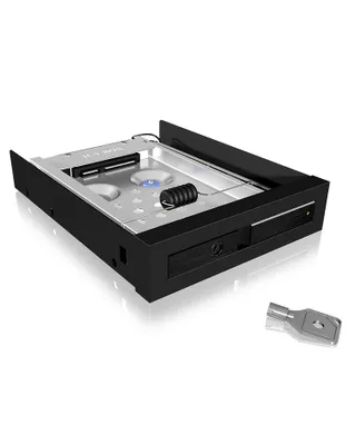 Produktbild von ICY BOX IB-2217ASTS, 8,89 cm (3.5"), Speicherlaufwerkbehälter, Schwarz, 2.5", SATA, SATA II, SATA III, Aluminium, Kunststoff, Edelstahl