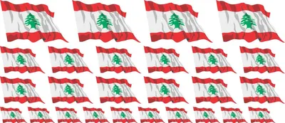 Produktbild von Mini Aufkleber Set - Pack wehend - 4x 51x31mm+ 12x 33x20mm + 10x 20x12mm- selbstklebender Sticker - Libanon - Flagge / Banner / Standarte fürs Auto, Büro, zu Hause und die Schule - Set of 26