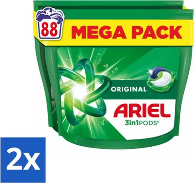 Produktbild von Ariel - 3in1 Waschmittel-Pods - Original - 88 Pods - Vorteilspack - 2 Stücke