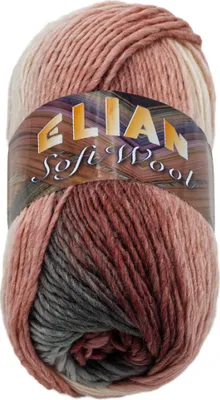 Obrázek produktu pro Příze SOFT WOOL - 100g / 134 m - Růžová,Šedá