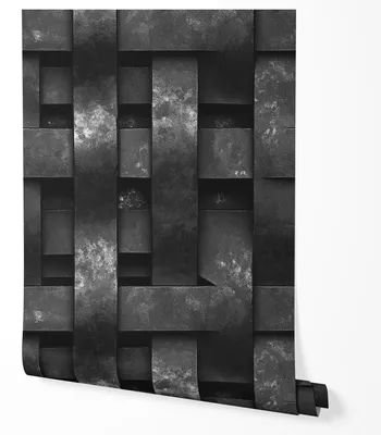 Produktbild von Selbstklebende Tapete Möbelfolie 3D Optik Dunkel Grau Schwarz Wandtapete Wohnzimmer Schlafzimmer Küche Flur Modern Industrial Geometrisch Struktur Design Abwaschbar 10m x 0,5m