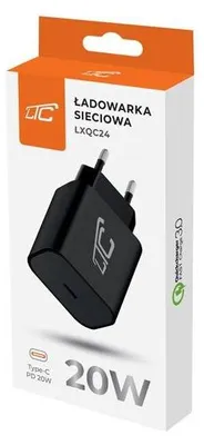 Obrázek produktu pro Nabíječka LTC LXQC24, USB-C 20W QC 3.0 PD 3A, černá