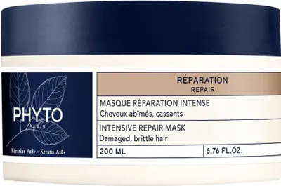 A product shot of a Phyto Paris hair mask jar.