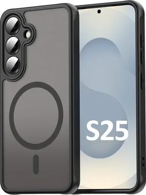Produktbild von Handyhülle für Samsung Galaxy S25 Matt Case Schutzhülle Kratzfest Passgenau Schwarz