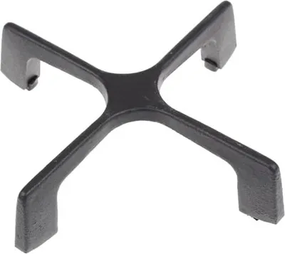 A black metal pan support for a stove.