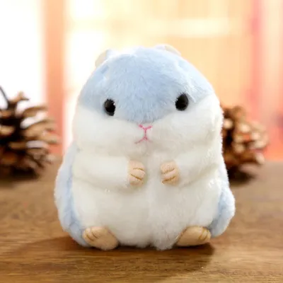 Immagine prodotto di Simpatico portachiavi in peluche a forma di criceto, peluche, portachiavi, ciondolo per borsetta