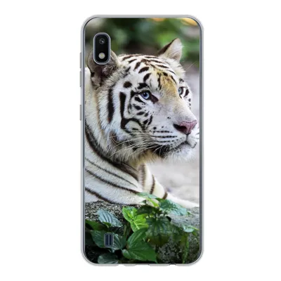 Produktbild von MuchoWow® Handyhülle Schutzhülle Hülle für Samsung Galaxy A10 Tiger - Weiß - Sand Silikon Softcase Handy Hülle - Schutzhülle