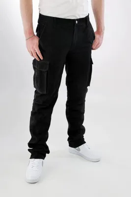 Produktbild von Herren Lederhose Cargo Nubuk – Schwarz / 29