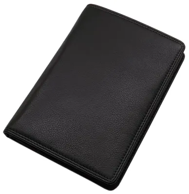 Image de Grand portefeuille en cuir avec protection RFID, couleur noire
