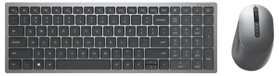 Produktbild von DELL Mehrgeräte-Wireless-Tastatur und -Maus - KM7120W - deutsch (QWERTZ), Volle Größe (100%), Kabellos, RF Wireless + Bluetooth, QWERTZ, Grau, Titan, Maus enthalten