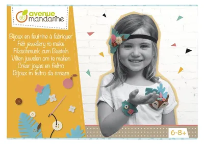 Image de Kit de bricolage pour fabriquer soi-même des bijoux en feutre, avec matériel et instructions - à partir de 6 ans