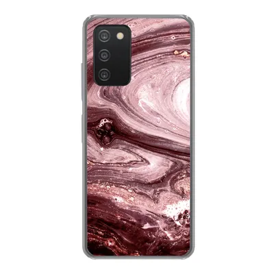 Produktbild von MuchoWow® Handyhülle Schutzhülle Hülle für Samsung galaxy a73 Marmor - Gold - Rosa Silikon Softcase Handy Hülle - Handyhülle
