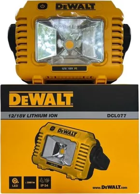 Produktbild von DeWALT DCL077-XJ, IP54, Schwarz, Gelb, Freistehende Arbeitsleuchte