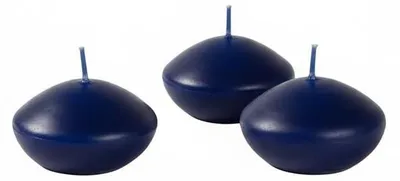 Image de Bougies flottantes, diamètre 4,5 cm, hauteur 2,7 cm, lot de 20, couleur bleu nuit