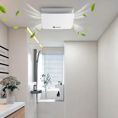 Obrázek produktu pro Koupelnový ventilátor - Nástěnný ventilátor - 100 mm - 90 m³/h - Odsávání vlhkosti a zápachu - Do koupelny, WC, kuchyně nebo ložnice