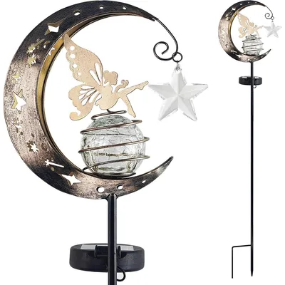 Produktbild von Gartenleuchten, Solarleuchten Garten Deko Terassendeko, Freien Solarlampe für Außen, Elfe/Blumenfee Wasserdichte Solarleuchte mit Erdspieß, 84cm