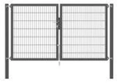 Immagine prodotto di Alberts 663353 Cancello doppio Flexo Plus con accessori, antracite, larghezza 250 cm, altezza 140 cm
