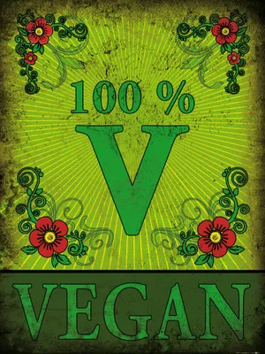 Produktbild von Kochkunst Kunstdruck Bild - 100% Vegan (80 x 60 cm)