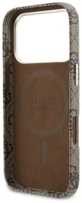 Obrázok produktu pre Puzdro Guess 4G Script MagSafe pre iPhone 17 Pro - hnedé