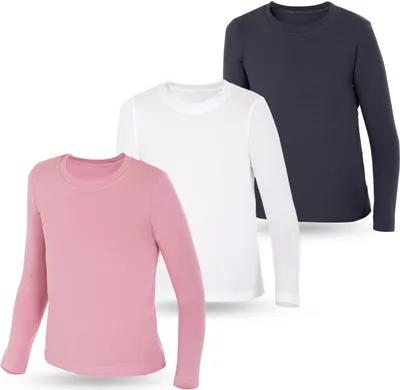 Produktbild von 3er Set Mädchen Langarmshirts - Basics - Mehrfarbig