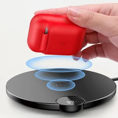 Zdjęcie produktu dla Baseus AirPods Wireless Charger Case Silikon Schutztasche mit QI Induktives Laden fr Apple AirPods Kopfhrer (WIAPPOD-09) grau