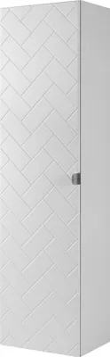 Produktbild von BADEZIMMERSCHRANK, Mattweiß, 35 x 136 x 27 cm, Silberner Griff