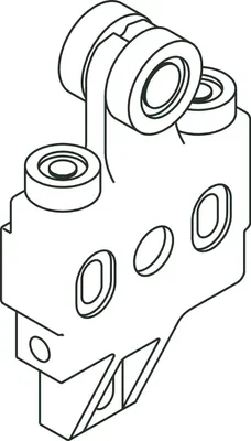 Produktbild von Hawa Multifold 30 Laufwerk mit Rollen (Schiebetürbeschlag) und 2 Führungsrollen