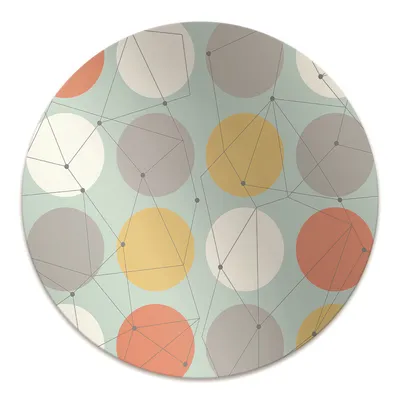 Produktbild von Rundmatte - Stuhlunterlage Bürostuhlunterlage - Rund Ø 100 cm - Bodenmatte - Fußmatte - Geometrisches Muster