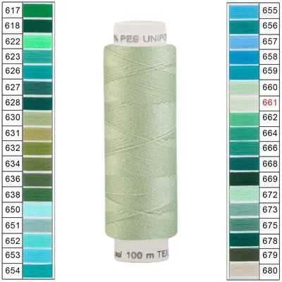 100m / 1 Spule Unipoly 120 TEX14x2 Polyester hellgrün