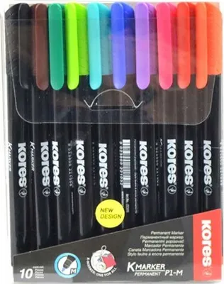 Productafbeelding van Kores M22141 Kores permanente marker "K MARKER FINE", maat M, etui met 10 stuks