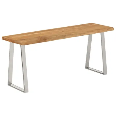 Zdjęcie produktu dla Ławka z naturalną krawędzią drewna, 105 cm, drewno akacjowe