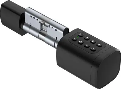 Obrázek produktu pro Chytrý cylindrický zámek na kolo s ovládáním pomocí otisku prstu a aplikace – 30/30 mm