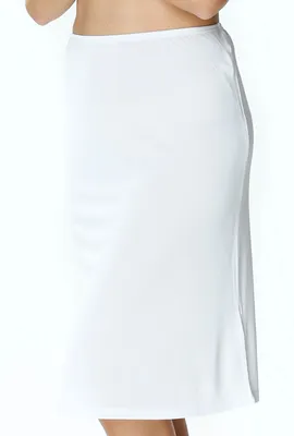 Produktbild von Mewa Lingerie Damen Halbrock Viskose Unterrock - Antistatisch, Atmungsaktiv & Unsichtbar unter dem Kleid, Größe 50, Weiß