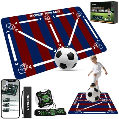 Image de Tapis d'entraînement de football avec entraîneur de frappe