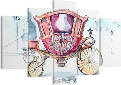 Produktbild von Bild auf Leinwand - Leinwandbild - Wagen antik Eleganz - 150x100cm - Wand Bild - Wanddeko - Leinwanddruck - Bilder - Kunstdruck - Wanddekoration - Leinwand bilder - Wandkunst - EA150x100-2983
