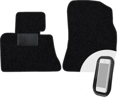 Produktbild von moto-MOLTICO Vorne Fußmatten Auto Velours Autoteppiche Schwarz Automatten Set 2-teilig passend für BMW X5 E53 2000-2007