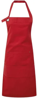 Image de Premier - Tablier « Calibre », coton épais LT3678 (taille unique) (rouge)