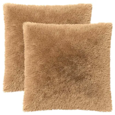 Immagine prodotto di vidaXL, 2 federe per cuscini, HEERLEN, color tortora, 65 x 65 cm, in pile di poliestere