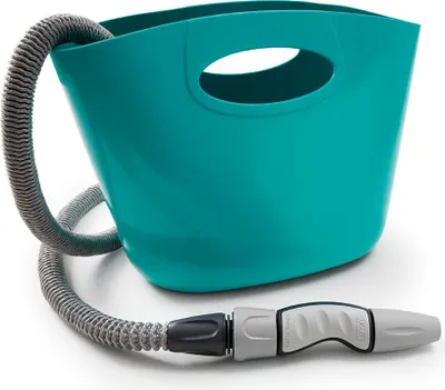 Image de Aquapop Tuyau Extensible 15m Bleu Tuyau Extensible Avec Panier De Rangement - Edm