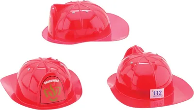 Produktbild von Roter verstellbarer Spielzeug-Feuerwehrhelm aus Kunststoff für Kinder, 30 cm