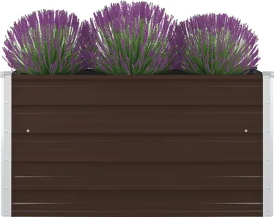 Zdjęcie produktu dla Podwyższone łóżko 100 x 100 x 45 cm Stal ocynkowana Brązowy