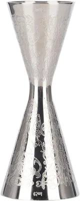 Productafbeelding van Dubbele Cocktail Jigger - Maatbeker Barman - Drankjes Mengen - Roestvrij Staal - 30ml tot 45ml - Zilver